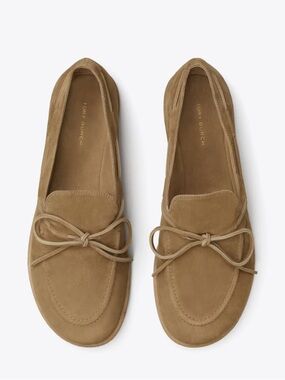 Tory Burch | The Boaty | Suede Bow Loafers in River Rock